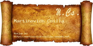 Martinovich Csilla névjegykártya