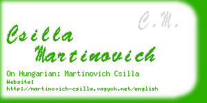 csilla martinovich business card